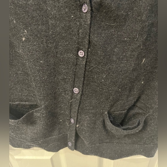 Gap Charcoal Grey 100% Extra Fine Merino Wool Cardigan - Picture 6 of 13